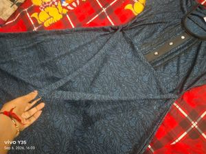 Comfortable Blue Printed Nightgown