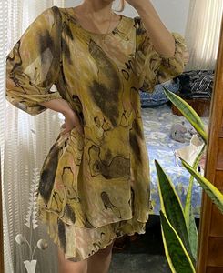 Wood Printed Dress