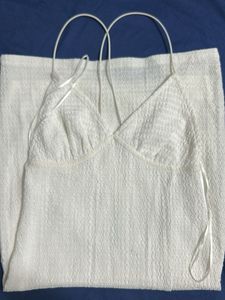 HnM White Spaghetti Strap Mini Dress