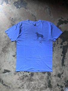 Vintage faded Blue Outer Banks NC Dog T-Shirt