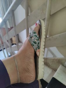 Floral Print Flip Flops