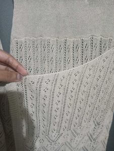 Beige Knitted Sleeveless Cardigan