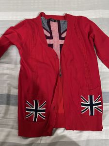 Red Union Jack Cardigan