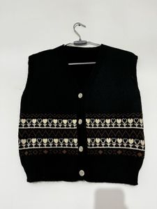 Vintage Patterned Sweater Vest