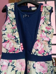 Floral Print Sleeveless Dress for Girls