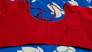 Elegant Red Embellished Blouse