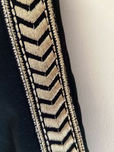 Stylish Black Pants with Gold Trim