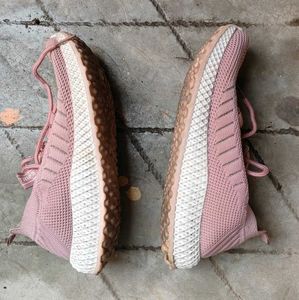 Pink Lace-Up Sneakers
