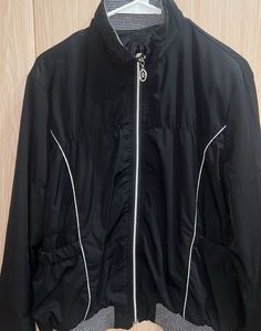 Korean Black Jacket with Striped Detail