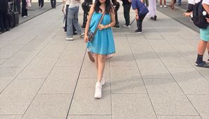 Stylish Blue Flowy Midi Dress