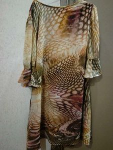 Abstract Print Flowy Dress/Kurti