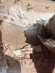 Pink Floral Button-Up Blouse