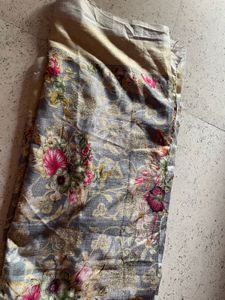 Elegant Floral Print Saree