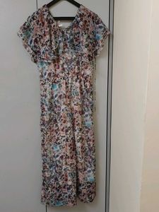 Floral Print Dress with Ruffle Detail