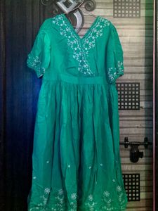 Embroidered Green Dress🎋