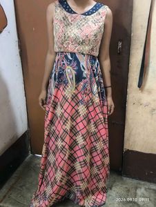 Elegant Printed Maxi Dress