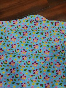Blue Floral Print Shirt