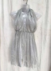 Sparkly Halter Neck Mini Dress