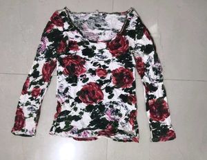 Floral Print Long Sleeve Top