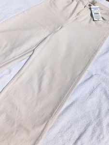 Wide Leg Beige Colour Jean
