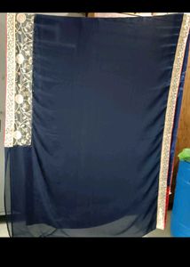 Elegant Navy Blue Saree