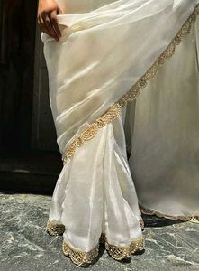 Elegant White Saree
