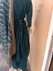 Beautiful Teal Kurta Set with Dupatta