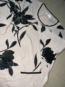 Chic Floral Print Sweater