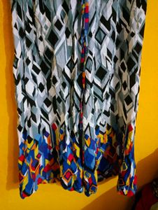 Boho Geometric Print Wide-Leg Pants