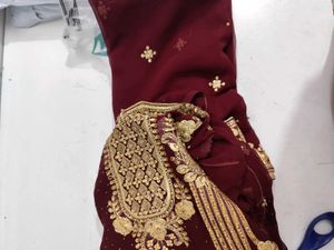 Embroidered gorgette suit