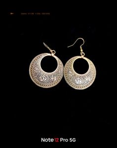 Boho Chic Etched Hoop Earrings
