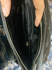 Stylish Black Leather Crossbody Bag