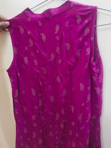 2 kurtas , purple and light green