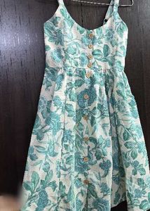 Floral Button-Front Midi Dress