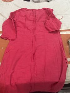 Vibrant Pink Printed Kurta