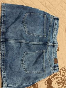 Denim Cargo Skirt