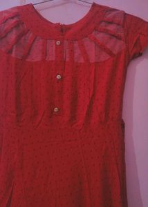 Elegant Red Ethnic Gown