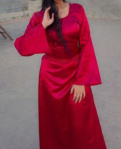 Elegant Red Satin Gown