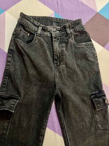 Dark Wash Cargo Jeans