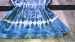 Blue Tie-Dye Spaghetti Strap Top