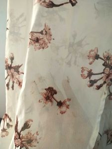 Wrap dress, with floral detailing