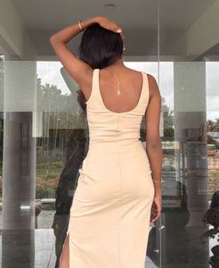 Cream bodycon dress