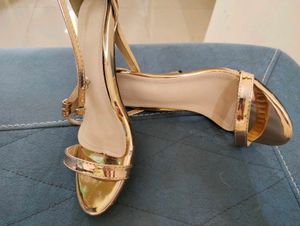 Glamorous Rose Gold Strappy Heels