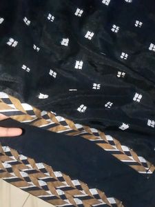 Black and white Dotted with thread work kurtii
