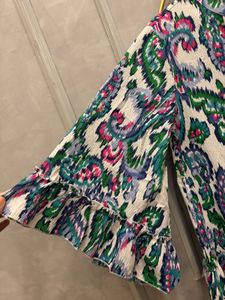 Styli Multi  Flared Printed Feeding Friendly Dress