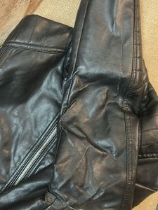Black Faux Leather Moto Jacket
