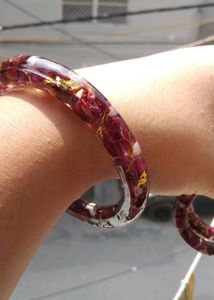 Unique Resin Bangles with Pearls