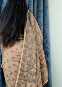Elegant Brown Printed Saree