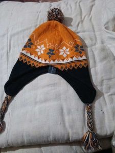 Cozy Winter Hat with Pom & Brai