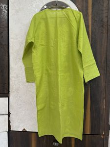Lime Green Embroidered Kurta